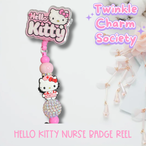 Hello Kitty Nurse Badge Reel
