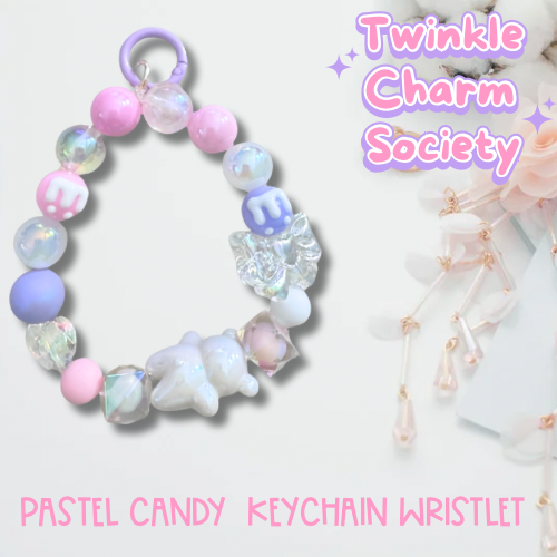 Pastel Candy Keychain Wristlet